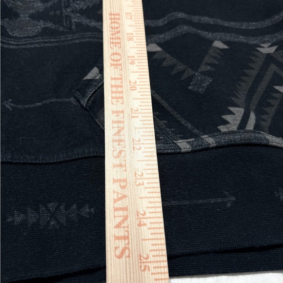 Polo Ralph Lauren Men's Black and Gray Aztec, Southwestern Patterned Hoodie. M - Picture 14 of 14